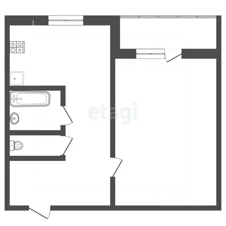 1-к кв. Мордовия, Саранск ул. Коваленко, 52 (32.7 м) - Фото 2