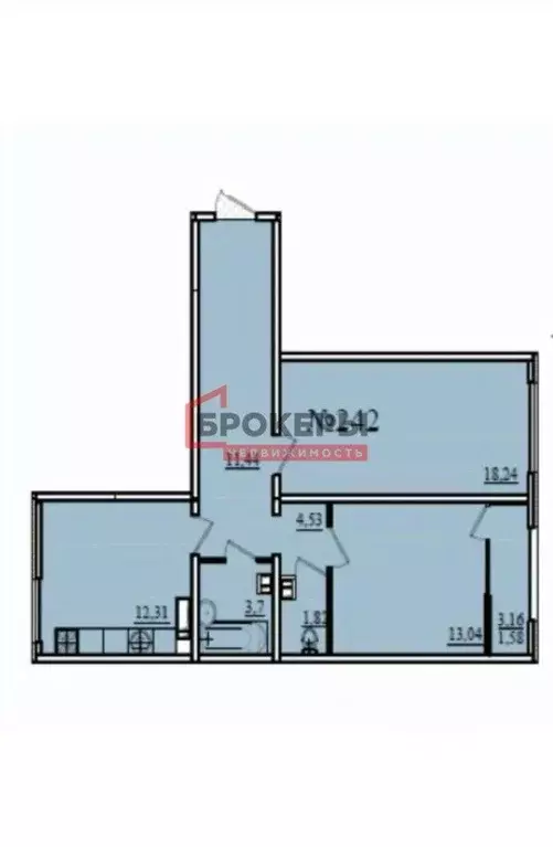 2-к кв. Севастополь ул. Колобова, 44к3 (65.0 м) - Фото 2