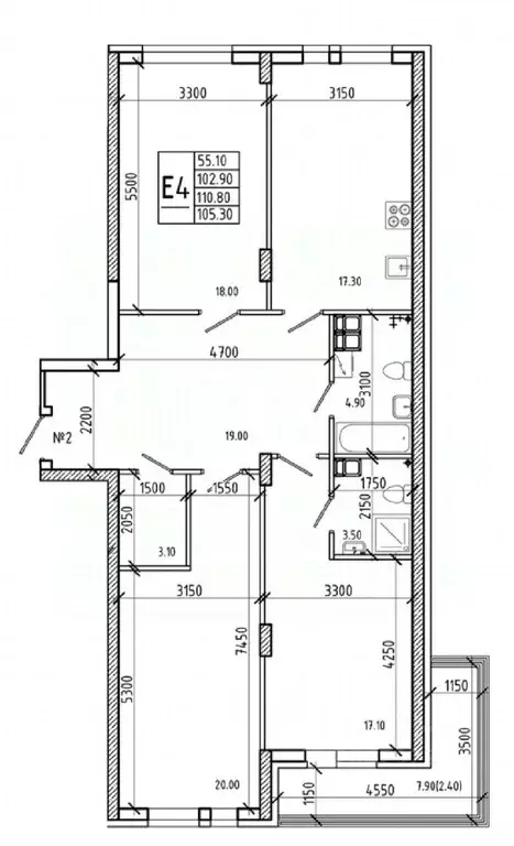 3-к кв. Курская область, Курск ул. Павлуновского, 3 (105.3 м) - Фото 0