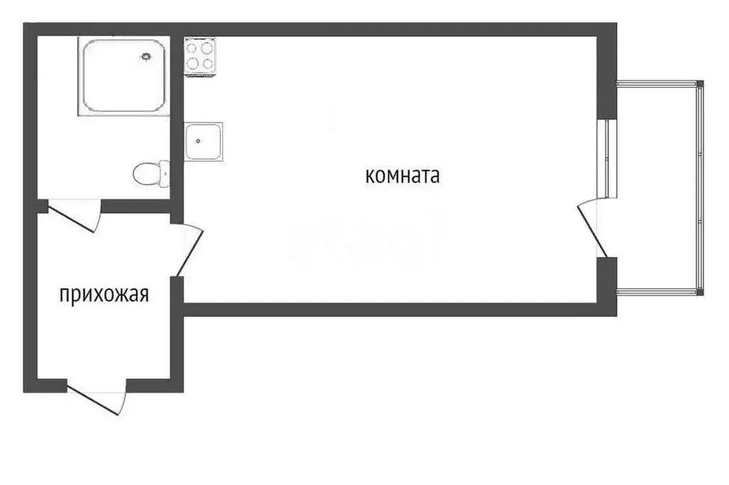 Квартира-студия: Вологда, Судоремонтная улица, 2Б (21.4 м) - Фото 1