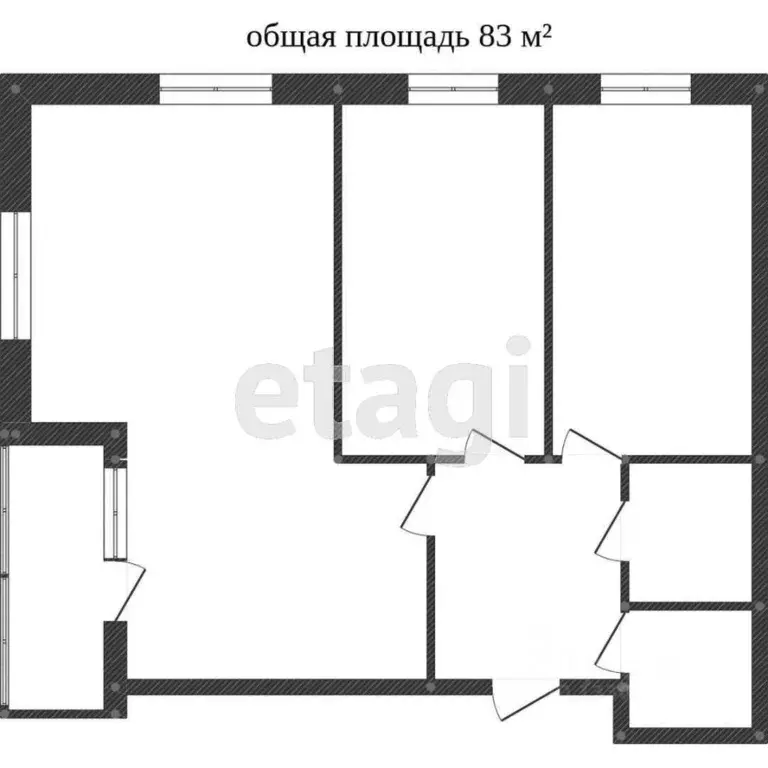 1-к кв. Ханты-Мансийский АО, Сургут Университетская ул., 19 (54.2 м) - Фото 1