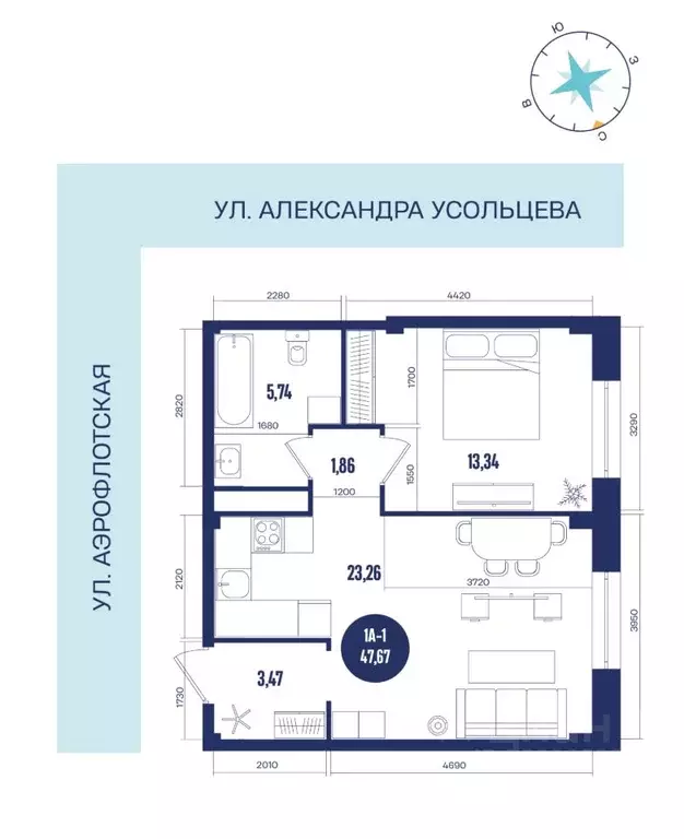 1-к кв. Ханты-Мансийский АО, Сургут 39-й мкр, Крылов жилой комплекс ... - Фото 0