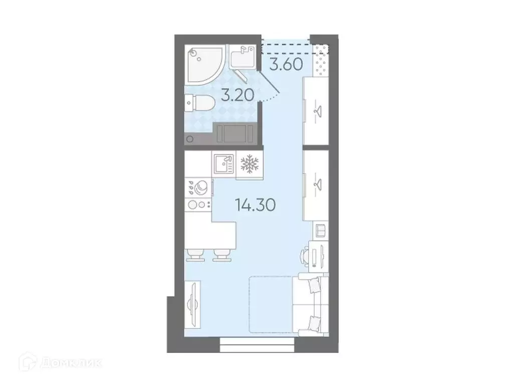 Продаётся квартира-студия, 21.1 м - Фото 0