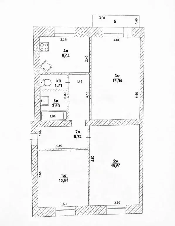 3-комнатная квартира: Ульяновск, Западный бульвар, 7 (75.5 м) - Фото 1