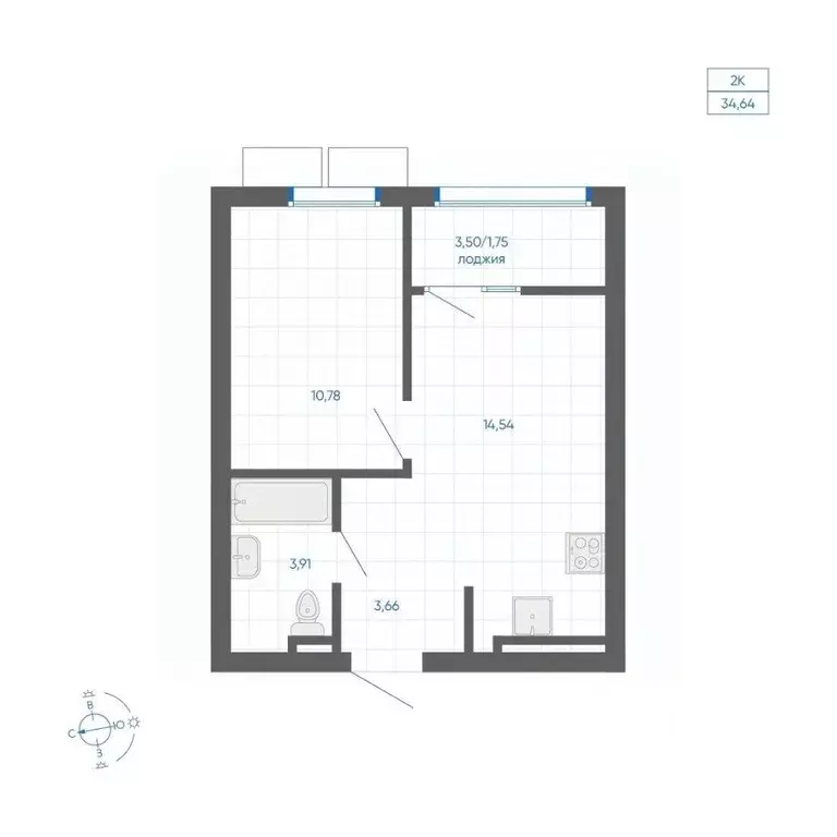 1-к кв. Челябинская область, Челябинский городской округ, пос. ... - Фото 1