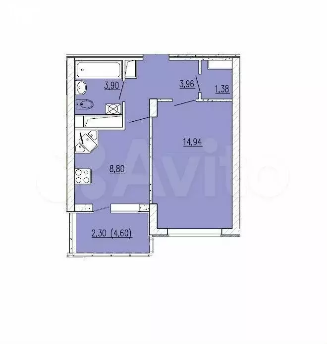 1-комнатная квартира: Феодосия, улица Грина, 43 (35.3 м) - Фото 1