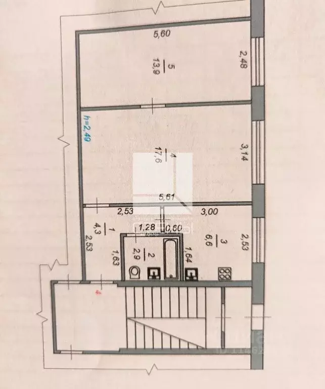2-к кв. Амурская область, Благовещенск Кузнечная ул., 34 (45.3 м) - Фото 2