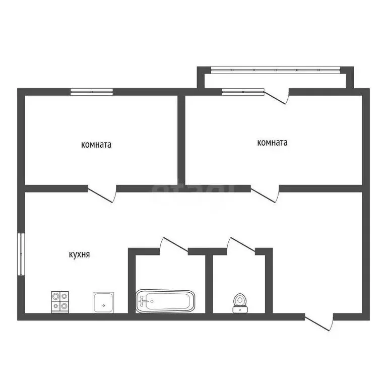 2-комнатная квартира: Кропачёво, улица Рокутова, 8 (44.1 м) - Фото 1