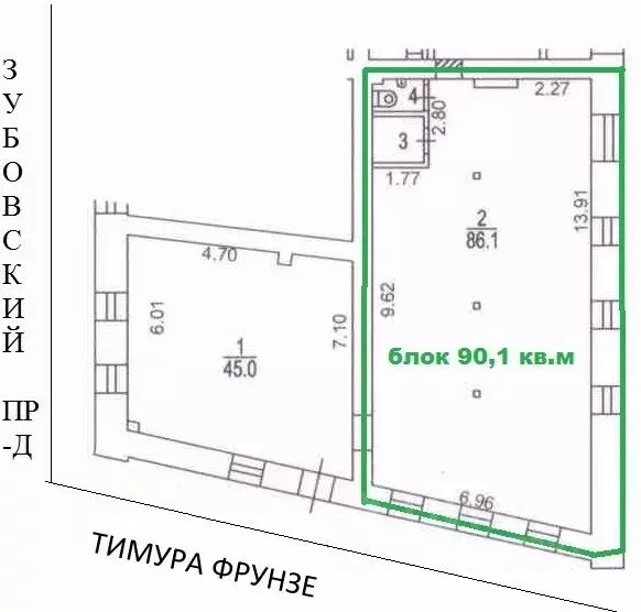 Помещение свободного назначения в Москва ул. Тимура Фрунзе, 22 (40 м) - Фото 0