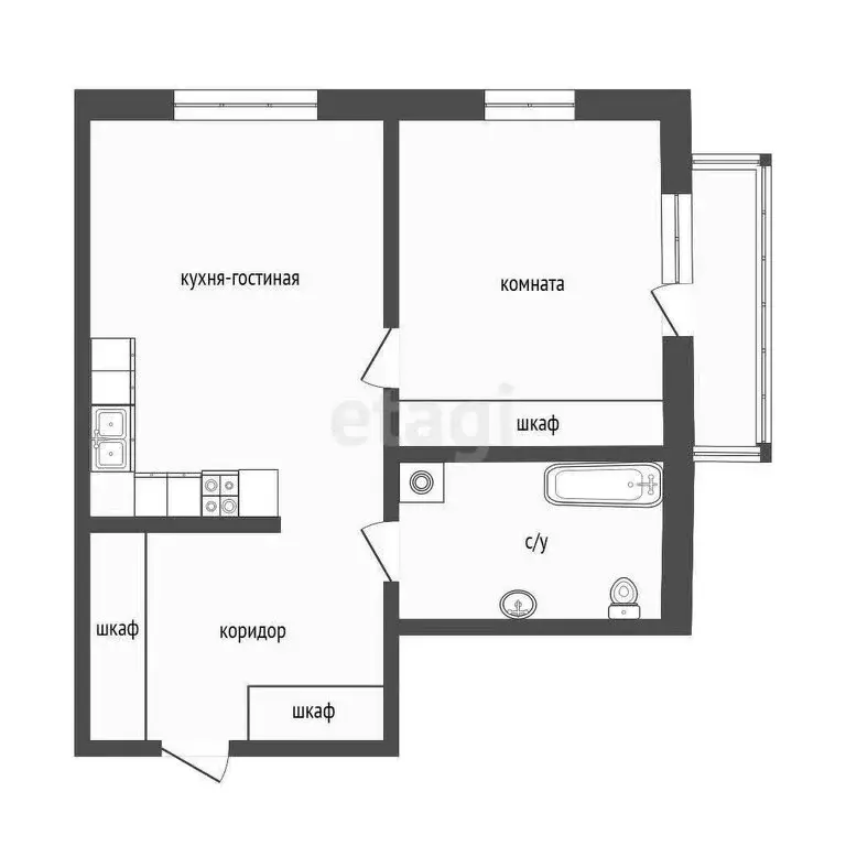 2-комнатная квартира: Иркутск, улица Красных Мадьяр, 14 (46.5 м) - Фото 0