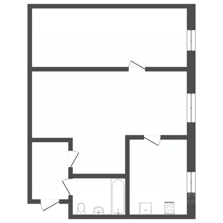 2-к кв. Тюменская область, Тюмень Жигулевская ул., 3 (43.6 м) - Фото 1