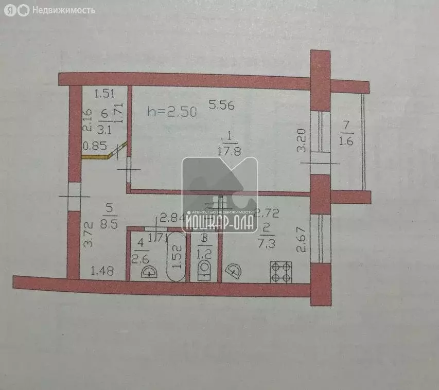 1-комнатная квартира: Йошкар-Ола, улица Подольских Курсантов, 26А ... - Фото 2