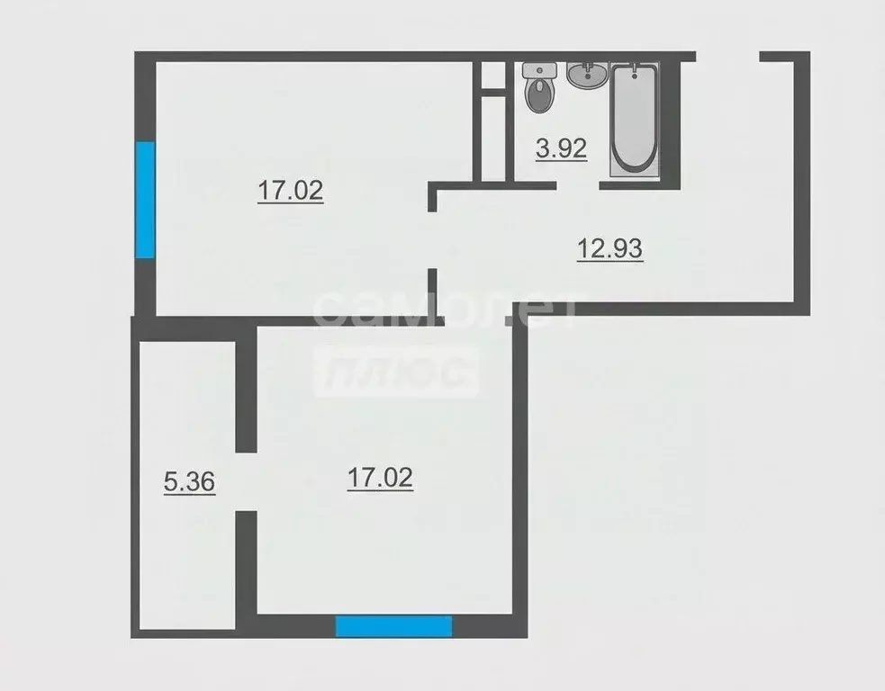 1-к кв. Тюменская область, Тюмень ул. Дмитрия Менделеева, 7 (50.5 м) - Фото 2