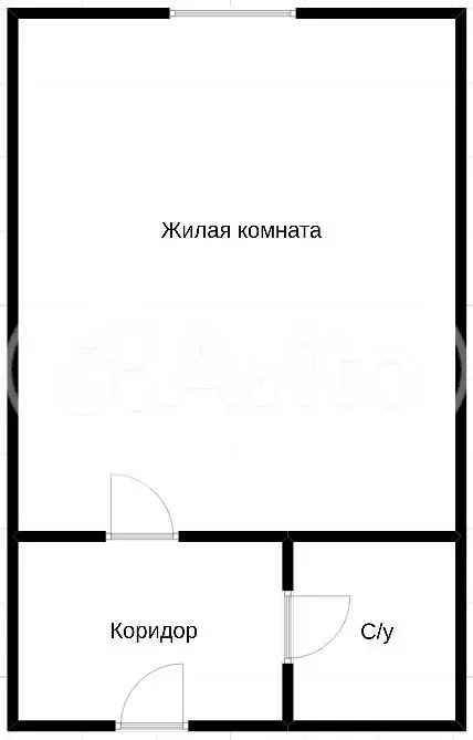 Квартира-студия, 18,3 м, 1/1 эт. - Фото 0