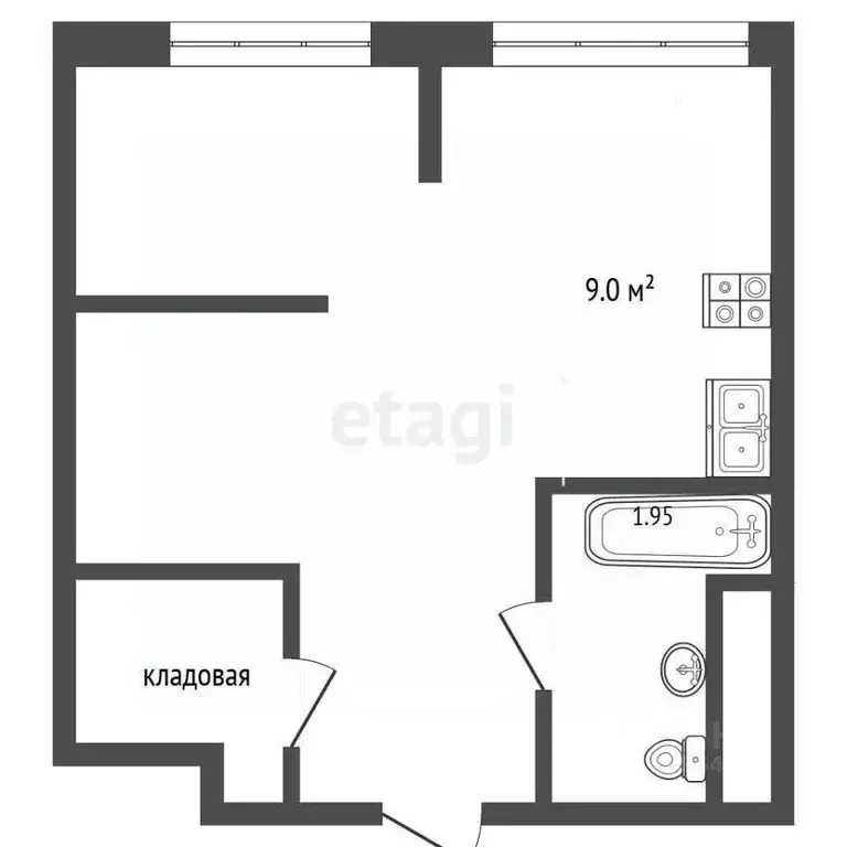 Студия Москва Каширское ш., 65К1 (38.0 м) - Фото 2