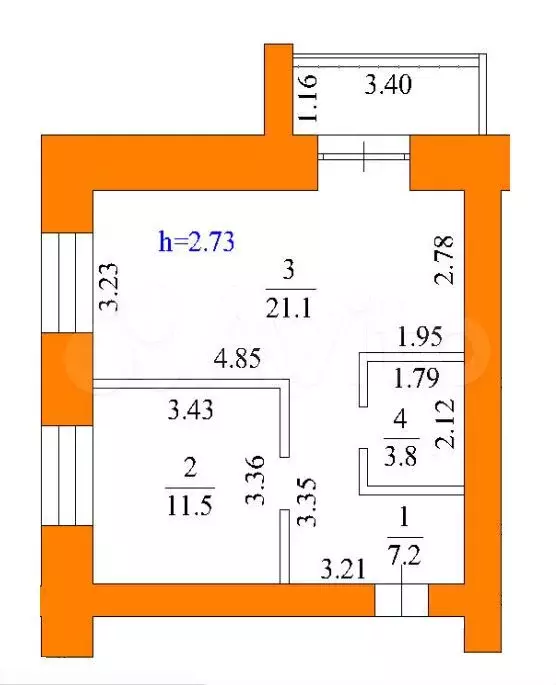 1-к. квартира, 45,6 м, 5/12 эт. - Фото 0