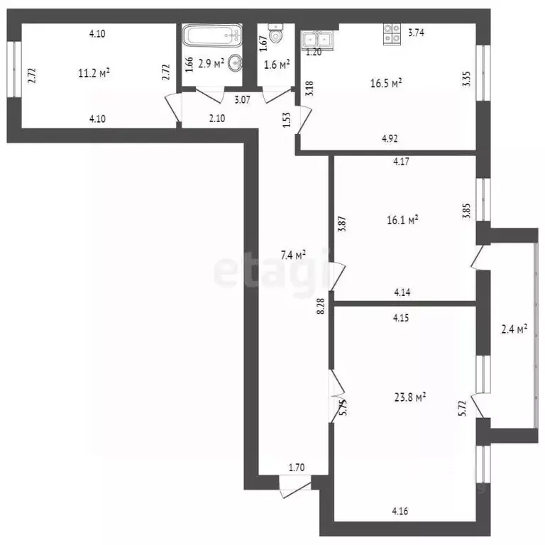3-к кв. Мордовия, Саранск Республиканская ул., 39А (92.0 м) - Фото 2