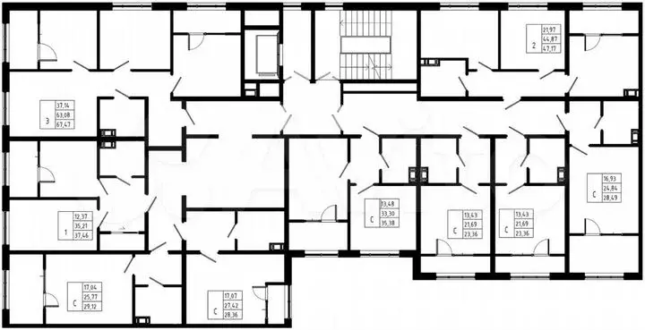 Квартира-студия, 23,4м, 6/8эт. - Фото 1