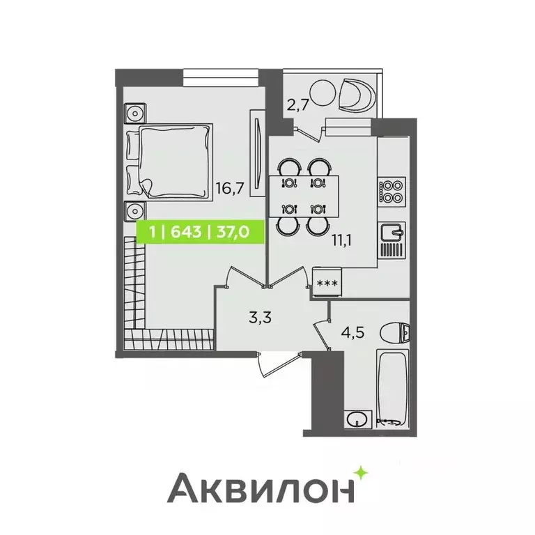1-к кв. Санкт-Петербург Планерная ул., 87к1 (37.0 м) - Фото 2