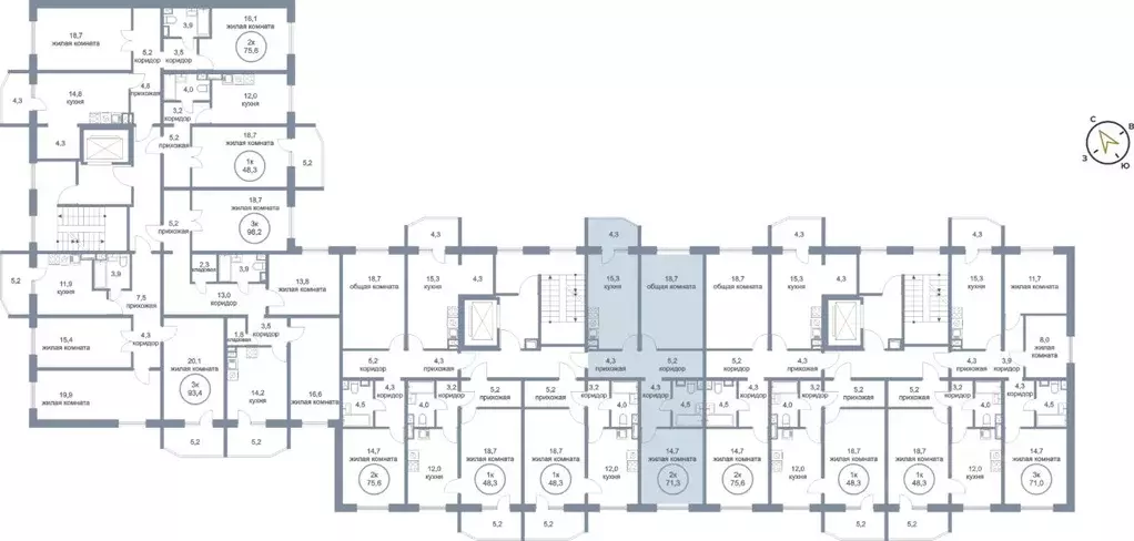 2-к кв. Ханты-Мансийский АО, Нефтеюганск 6-й мкр, 11 (71.3 м) - Фото 1