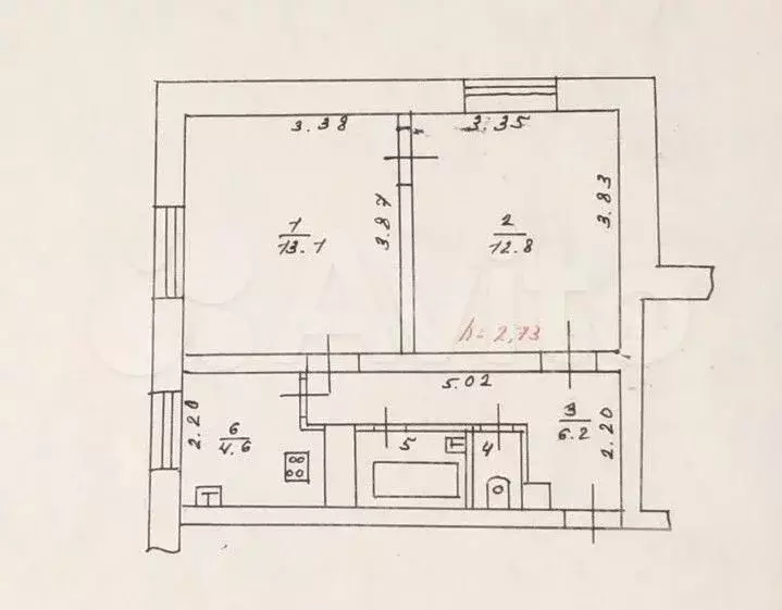 2-к. квартира, 40 м, 2/3 эт. - Фото 0
