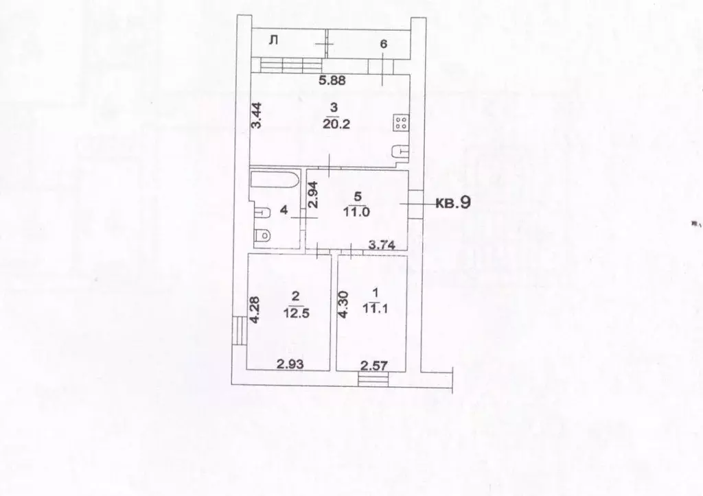 3-к кв. Московская область, Наро-Фоминск ул. Латышская, 15В (60.0 м) - Фото 2