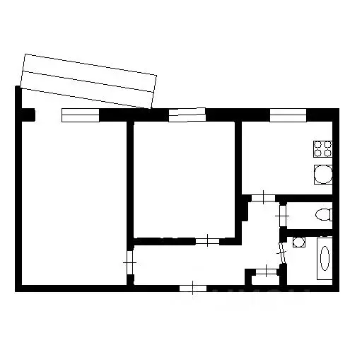 2-к кв. Владимирская область, Ковров Еловая ул., 96к1 (58.0 м) - Фото 1