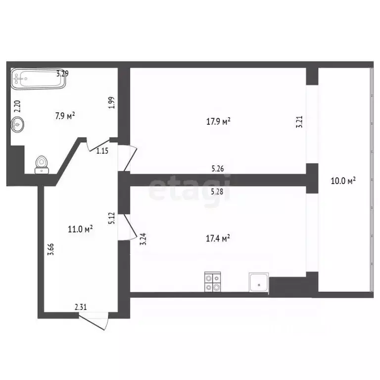 1-к кв. Крым, Симферополь ул. Павленко (54.2 м) - Фото 1