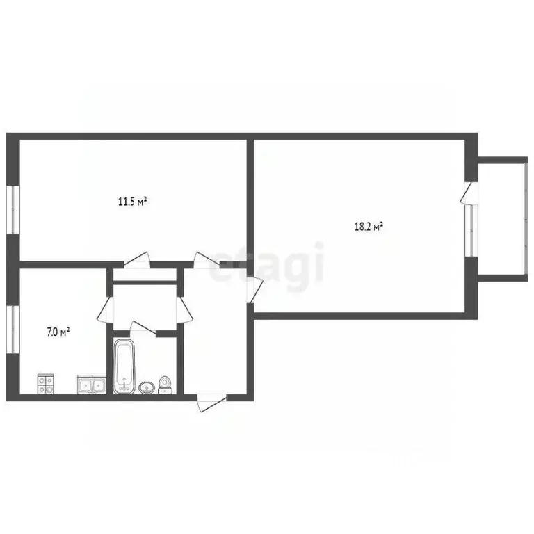 2-к кв. Вологодская область, Вологда ул. Текстильщиков, 9 (47.0 м) - Фото 2