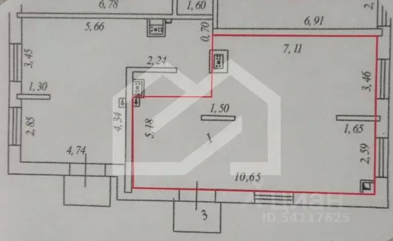 Торговая площадь в Московская область, Одинцово Сосновая ул., 13 (60 ... - Фото 2