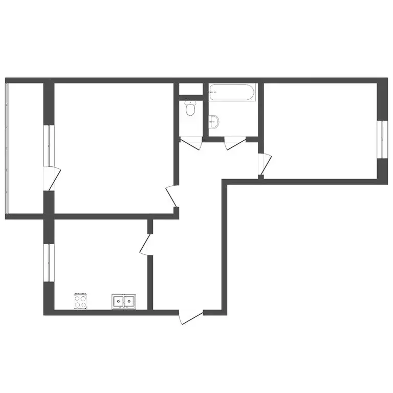 2-комнатная квартира: Тобольск, 4-й микрорайон, 43 (56.7 м) - Фото 0
