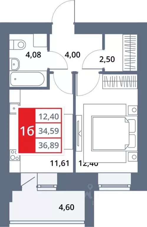 1-к кв. Башкортостан, Октябрьский 33-й мкр,  (36.89 м) - Фото 1