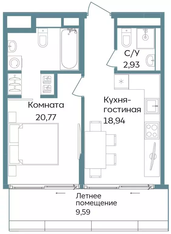 2-комнатная квартира: Республика Крым, Саки, курортный кластер Темпо ... - Фото 0