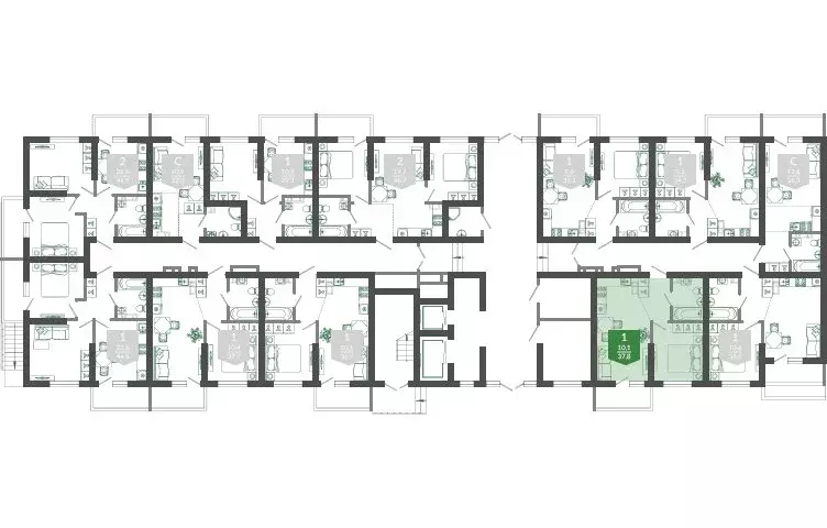 1-комнатная квартира: Сочи, улица Искры, 66/9к7 (38.1 м) - Фото 1