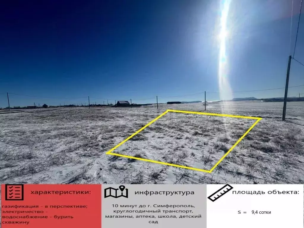 Участок в Крым, Симферопольский район, с. Трудовое ул. Энтузиастов ... - Фото 1