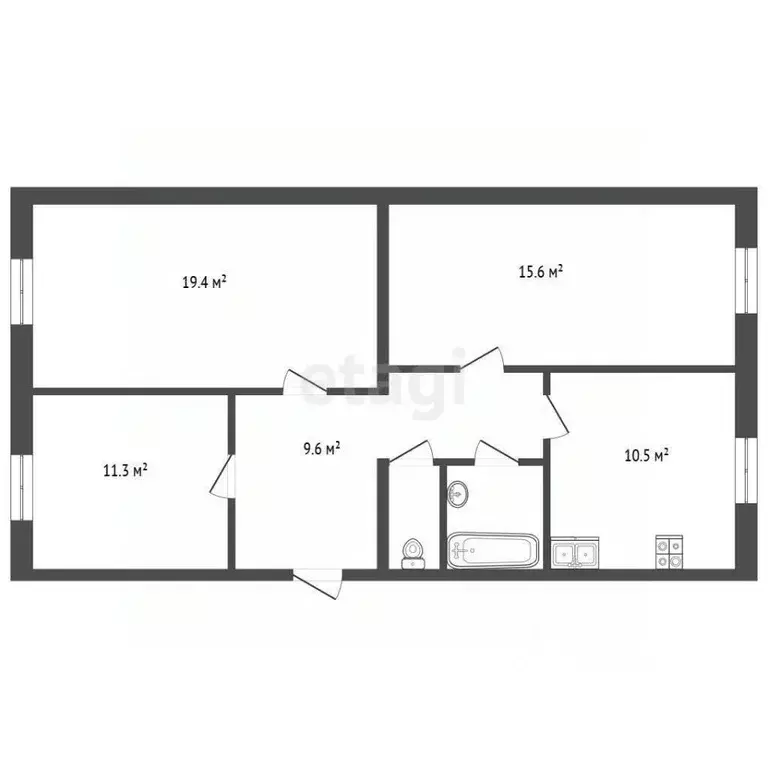 3-к кв. Ямало-Ненецкий АО, Новый Уренгой Сибирская ул., 21А (67.8 м) - Фото 2