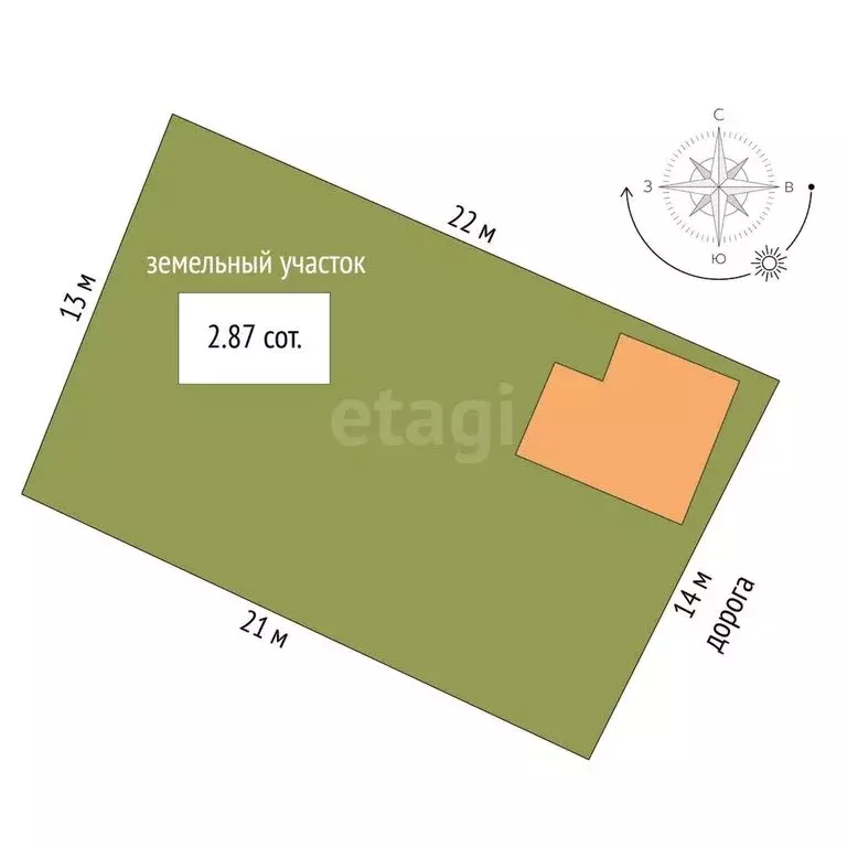 Дом в Тюмень, СНТ Плодовое, Восточная улица (23.8 м) - Фото 1