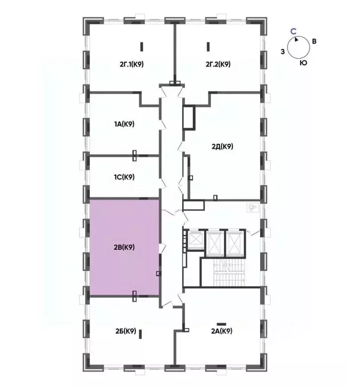 2-к кв. Татарстан, Казань Вознесенский Квартал жилой комплекс (60.28 ... - Фото 2