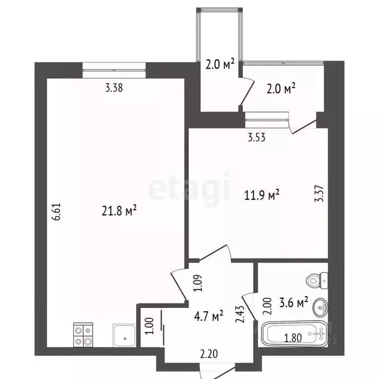 1-к кв. Ростовская область, Ростов-на-Дону Доломановский пер., 19 ... - Фото 1