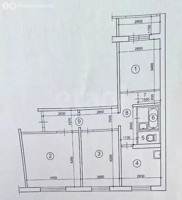 3-комнатная квартира: Новокузнецк, улица Рокоссовского, 2 (66.5 м) - Фото 0