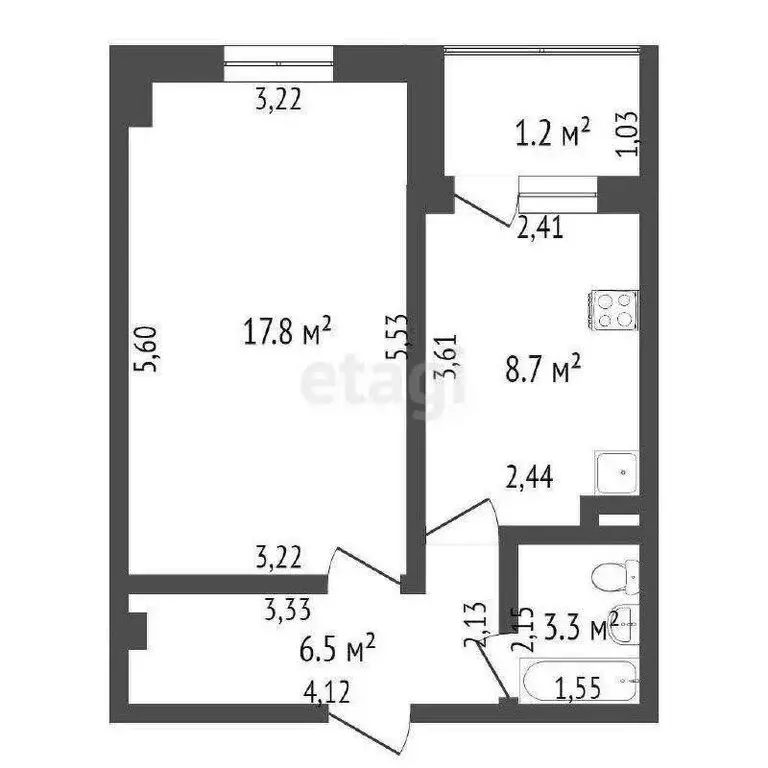 1-комнатная квартира: Стерлитамак, улица Гоголя, 130А (32.5 м) - Фото 1