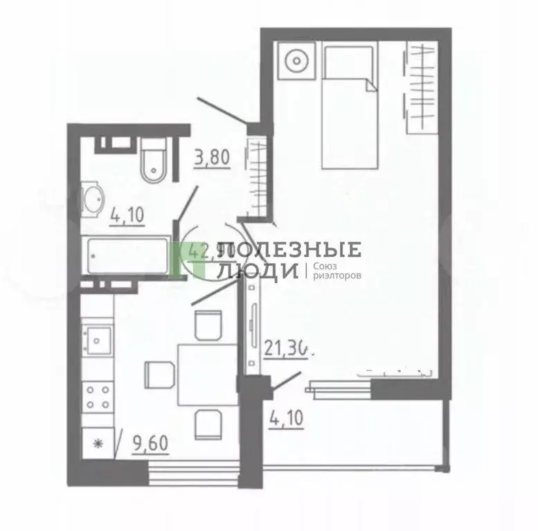 1-к кв. Орловская область, Орел Раздольная ул., 29 (38.8 м) - Фото 2