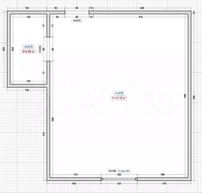 Квартира-студия, 28 м, 2/3 эт. - Фото 0