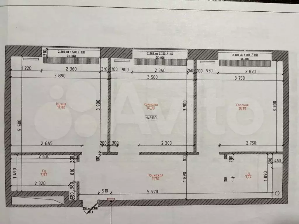 2-к. квартира, 65 м, 27/42 эт. - Фото 0
