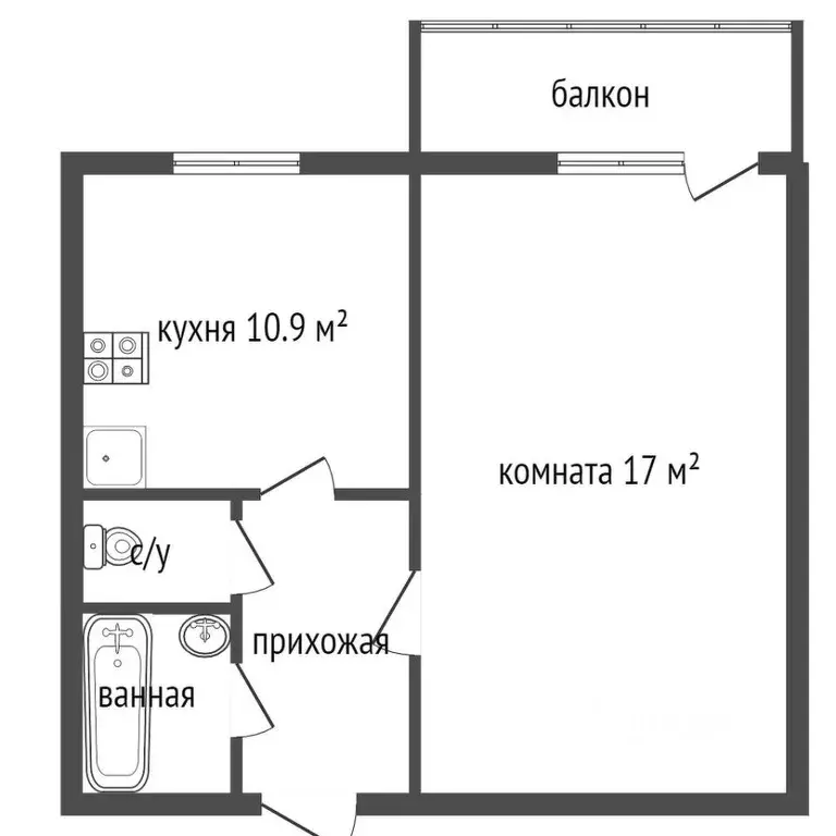 1-к кв. Санкт-Петербург Ключевая ул., 13 (39.0 м) - Фото 1