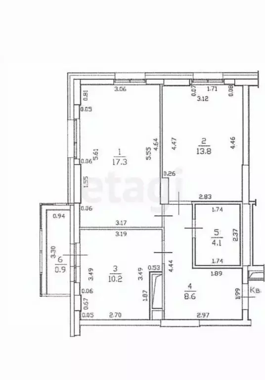 2-к кв. Татарстан, Казань ул. Рауиса Гареева, 113 (54.0 м) - Фото 2