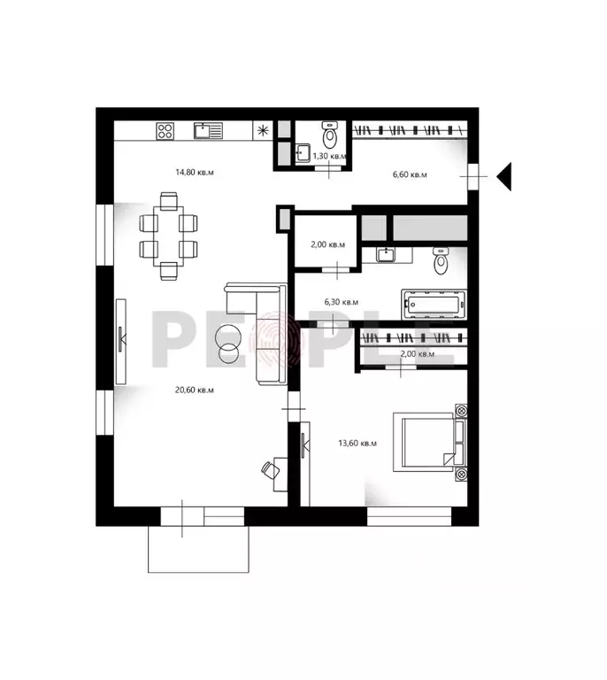 2-к кв. Москва просп. Маршала Жукова, 43к5 (70.0 м) - Фото 2