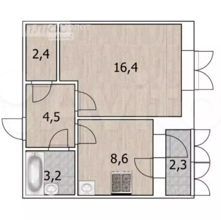 1-к кв. башкортостан, уфа ул. ивана спатара, 20 (35.1 м) - Фото 1