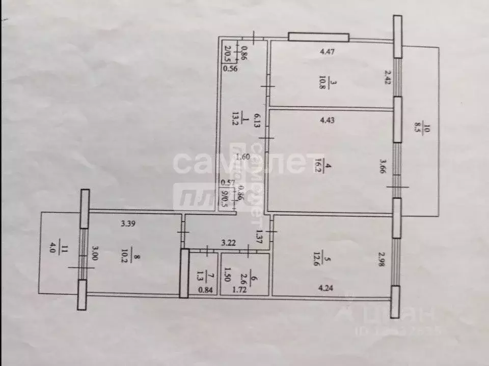 3-к кв. Башкортостан, Салават ул. Губкина, 28 (69.9 м) - Фото 1