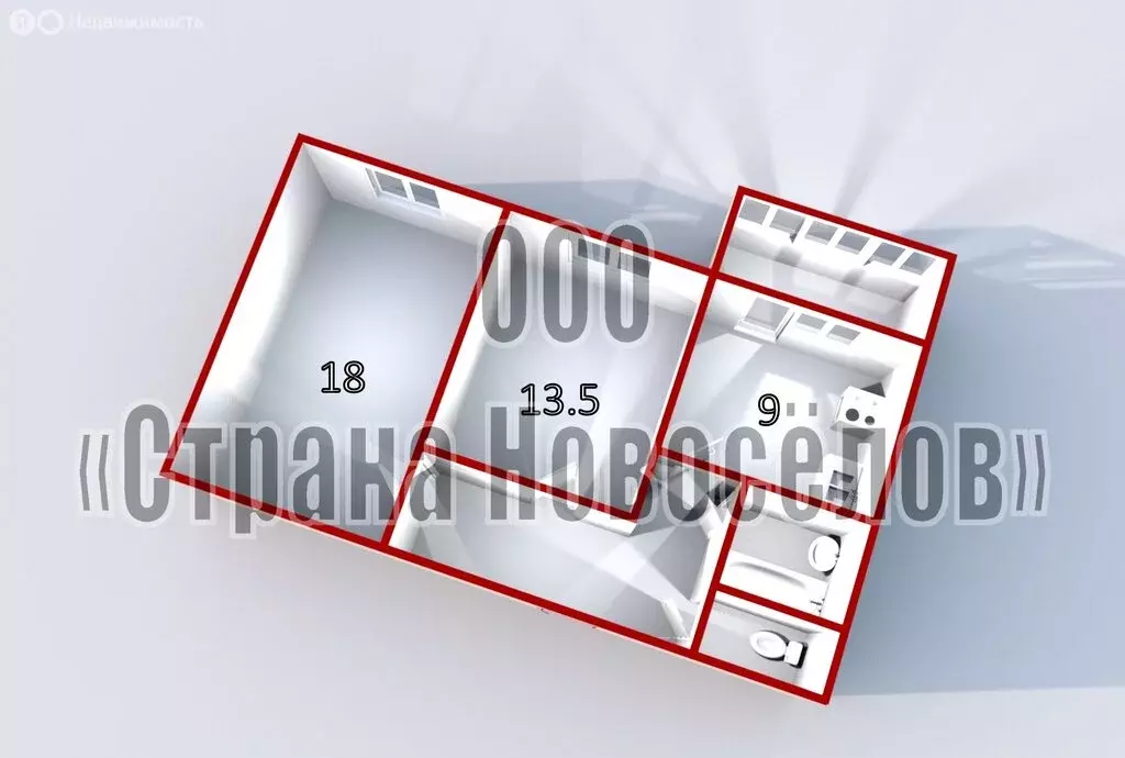 2-комнатная квартира: Саранск, улица Фурманова, 37 (56.6 м) - Фото 1